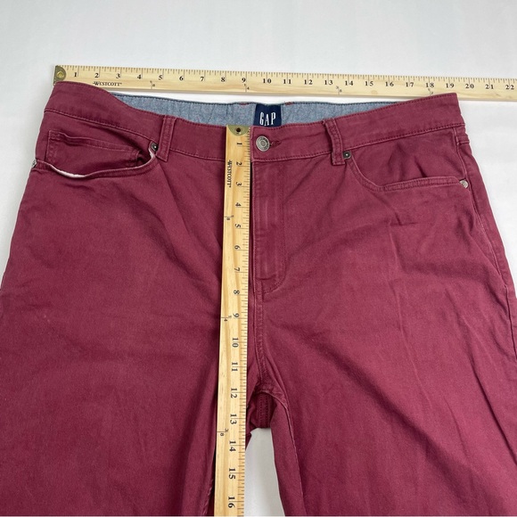 Gap pants mens 38x28” maroon red chino canvas pants - Picture 3 of 8